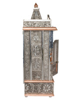 Movie Time Vdieo 59067-DL Hindu Puja Mandir/Temple/Alter, Aluminum Plated with Doors - HolyHinduStore