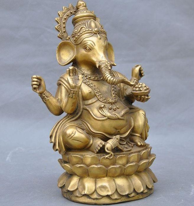 Lord Ganesha / Ganpati / God of Fortune - Brass Statue – HolyHinduStore