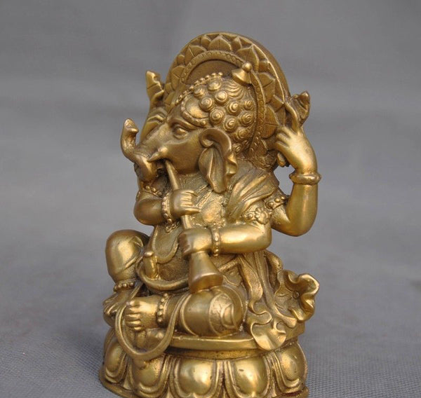 Ganesha / Ganapati / Vinayaka Brass Statue - Good luck/wealth statue ...